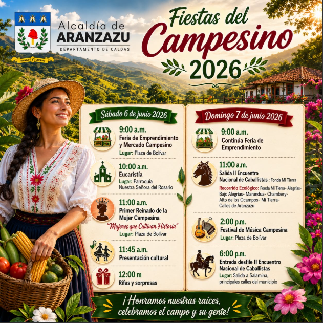 Afiche de Fiestas del Campesino 2026