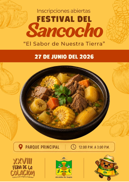 Afiche de Festival del Sancocho "El Sabor de Nuestra Tierra"