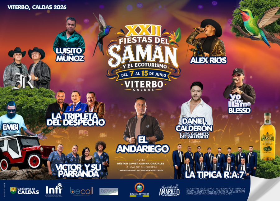 Afiche de XXII Fiestas del Samán y el Ecoturismo